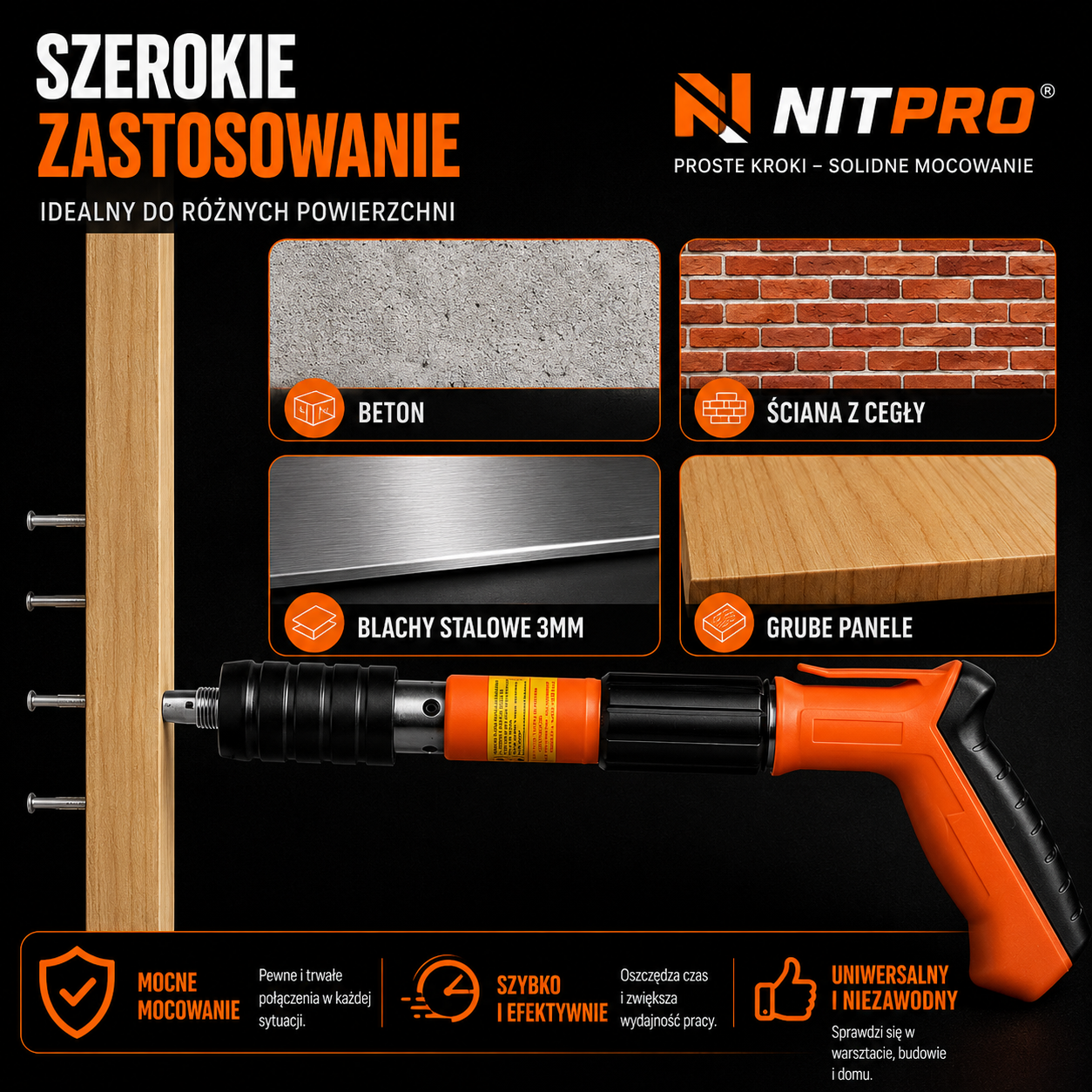Nitpro - Uniwersalny pistolet montażowy
